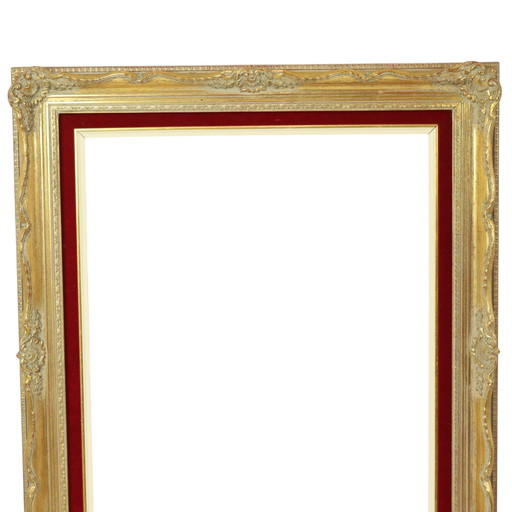 Gilded Painting List Baroque Style 65x55cm