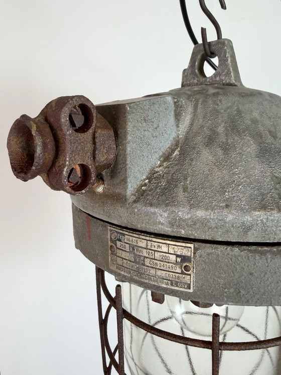 Image 1 of Grey Industrial Explosion Proof Lamp from Elektrosvit, 1960s