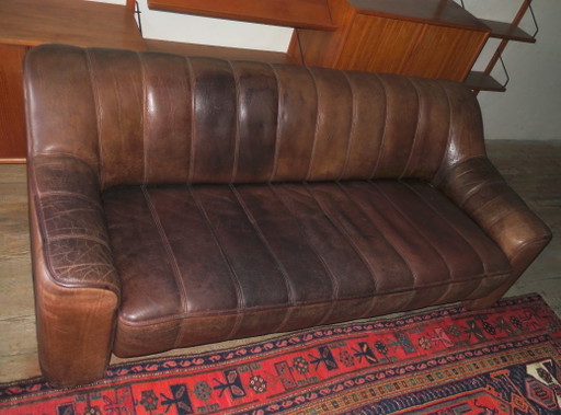 Canapé 3 places en cuir de buffle De Sede DS 44, Suisse, années 1970