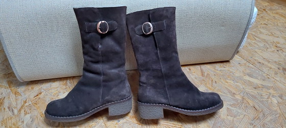 Image 1 of Vintage suede boots with lambskin