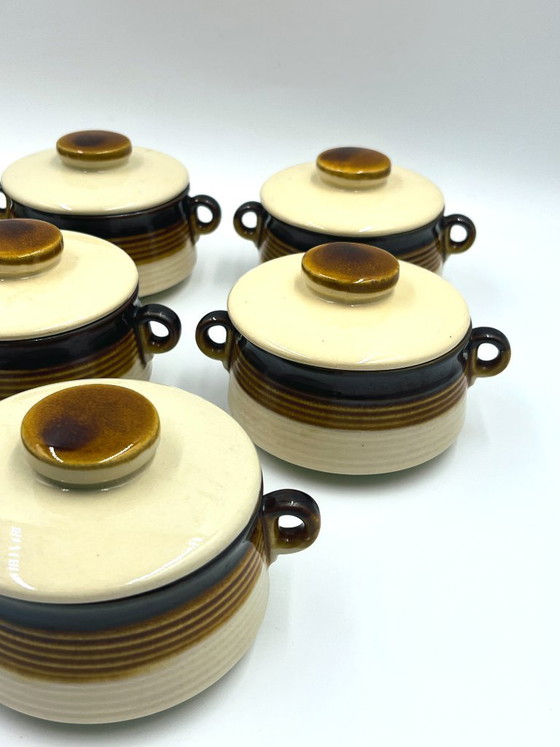 Set di 8 ramequin con coperchio in gres giapponese, Accessori da tavola, Ceramica, Crema, Vintage (foto 6 di 15)