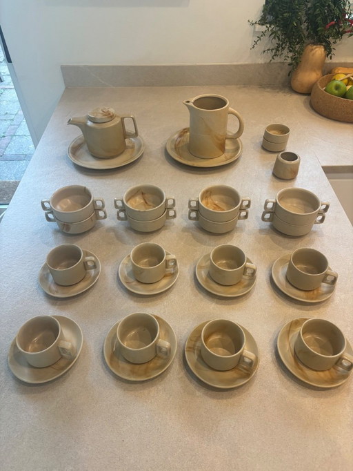 Tableware set Palam pottery complete x8