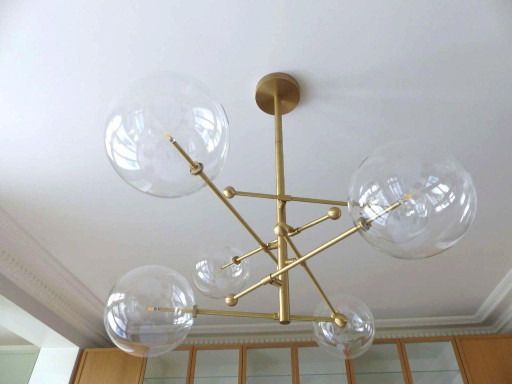 Sospensione in ottone e vetro borosilicato "RD15 6 ARMS" design Schwung
