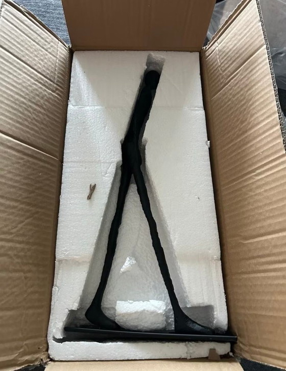 Set of 2 Sculptures After Giacometti "Men Walking" 43cm Iron (photo 8 of 8)