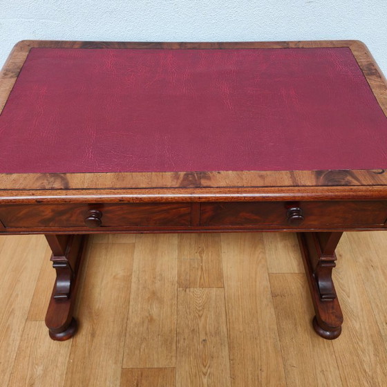 Image 1 of Antiker Schreibtisch, Mahagoni-Schreibtisch, Heimbüro