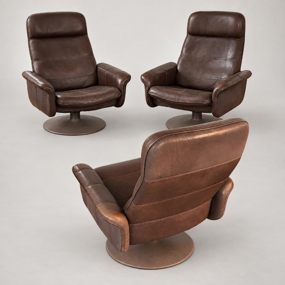 de Sede DS 50 Armchairs 4 pieces – Iron, Leather (photo 2 of 5)