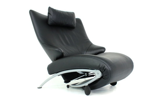 Image 1 of come nuova WK Wohnen sedia / poltrona relax multifunzionale SOLO del Prof. Heiliger, in pelle con struttura in argento, prezzo d