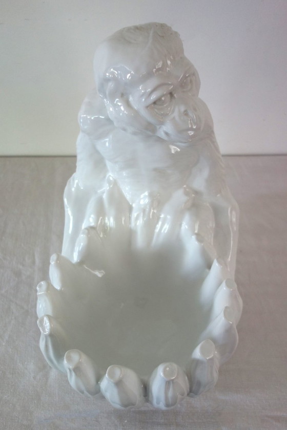 Image 1 of Vintage handcrafted ceramic plant pot, Italy
