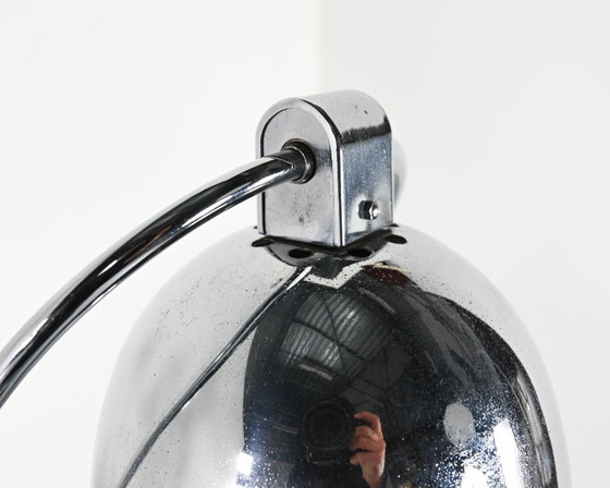 Image 1 of Lampe design Yves Jujeau et André Mounique pour Jumo. Métal chromé, France C.1930.