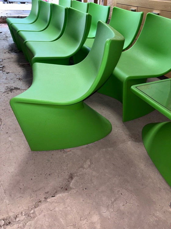Image 1 of Original SPACE Design Stühle – Pinaffo & Scagnellato – 10 Stühle + Originaltisch