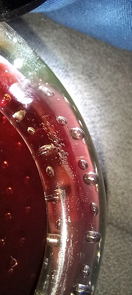 Image 1 of Rare and exceptional modernist ashtray / trinket tray in heavy Bohemian crystal, in uranium glass, model K169.