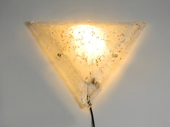 Image 1 of Post Modern Murano glass triangle ceiling lamp by Sylcom, Italy, 1985