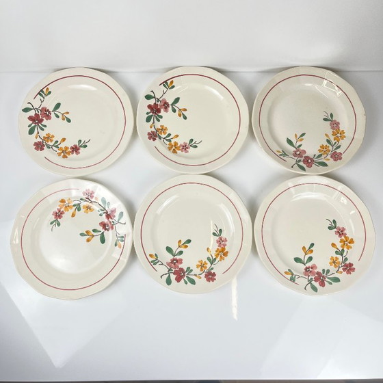 Image 1 of 6 Sarreguemines "Bitche" dessert plates, late 19th - early 20th century