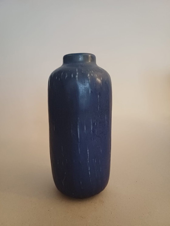 Gunnar Nylund "Rubus" Scandinavian Ceramic Vase, Number 5, Rörstrand Blue, Vintage 1960s (photo 6 of 11)