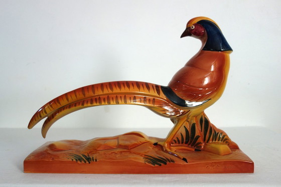 Image 1 of Superb royal pheasant by C. Lemanceau (Saint Clément) circa 1930