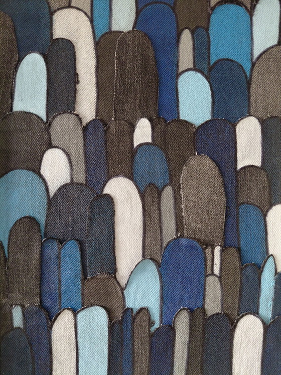 "Denim Rock & Blues" – Gallery Suncorner, Wanddecoratie, Katoen, Textiel (photo 6 of 8)