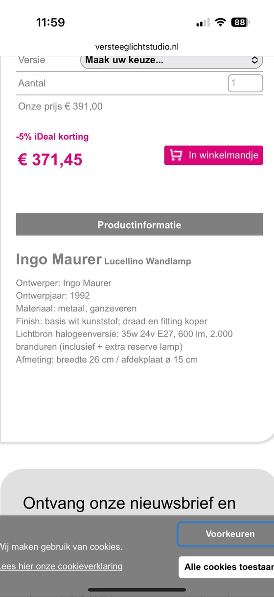 Image 1 of Wandleuchte Info Maurer (2x)