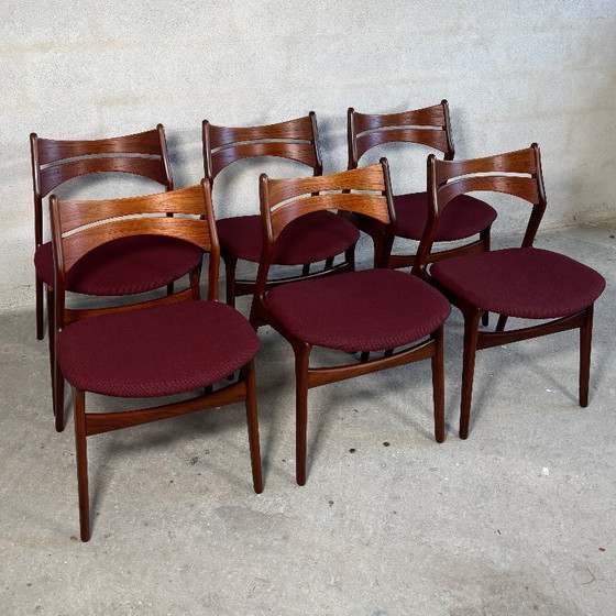 Image 1 of 6x Model 310 eetkamerstoelen door Erik Buch