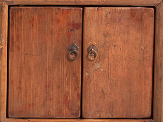 Antique Chinese low cabinet in elm wood – China, circa 1900 – Sideboard cabinet, Iron (photo 37 of 40)