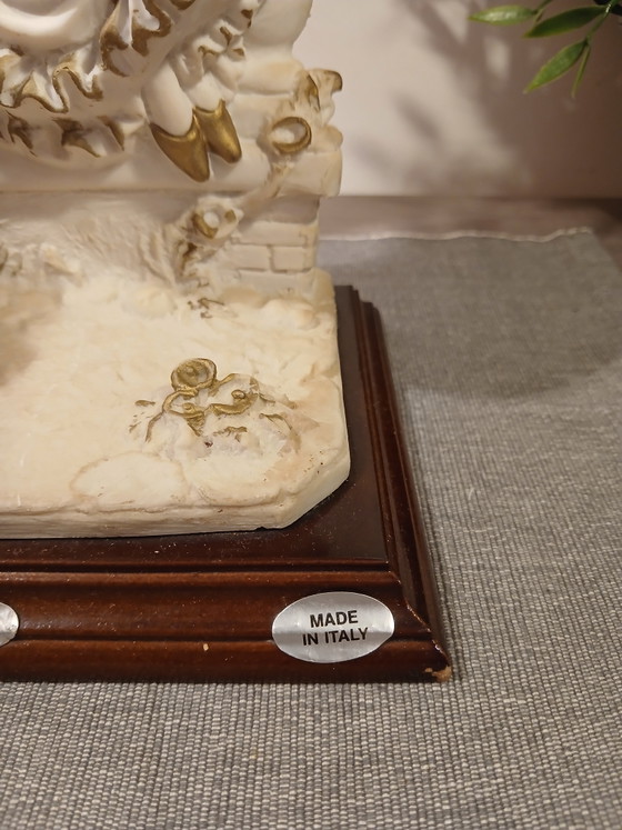 Rare lampe traversante en oxolyte Giuseppe Armani l arte nel mondo Florence 50 cm Capodimonte (photo 6 of 15)