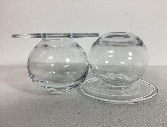 Image 1 of 2 x Vase Saturne en verre Nanny Still années 60