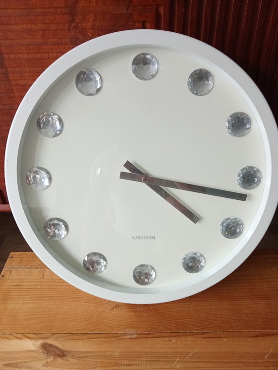 Image 1 of Karlsson designer clock - Crystal time display - good condition