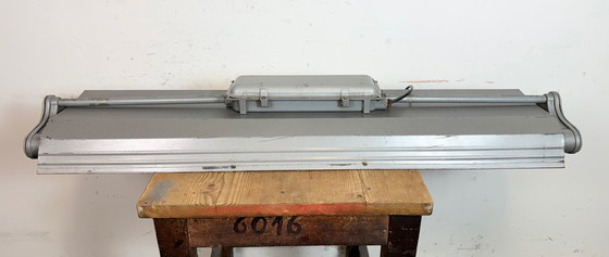 Image 1 of Lampadario industriale grigio a sospensione di Polam Gdansk, anni '70