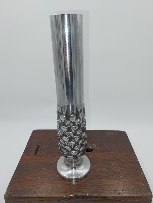 1 x stainless steel BMF vase 26cm high