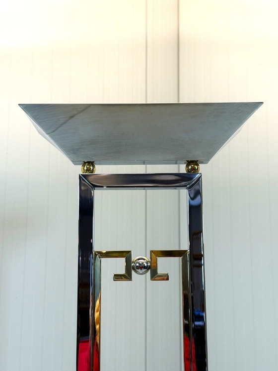 Image 1 of Juego de 2 lámparas de pie Arte Lumen cromadas y de latón, años 70