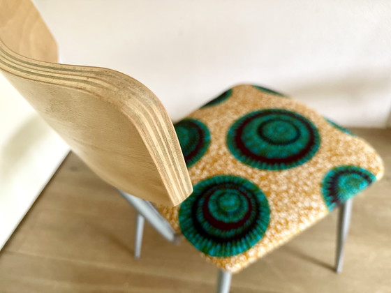 Image 1 of 3x stoelen vintage reconditionné wax africain