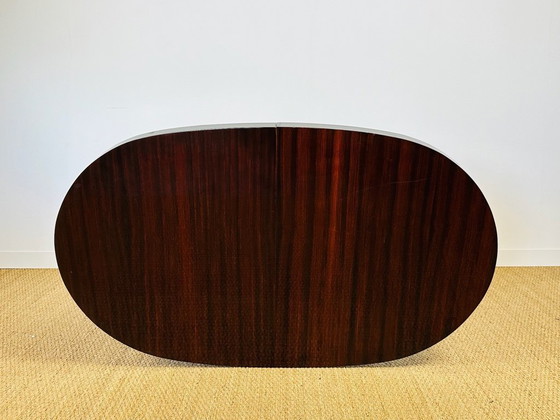 Image 1 of Ovale Art Deco eettafel van palissanderhout, Frankrijk, 1940