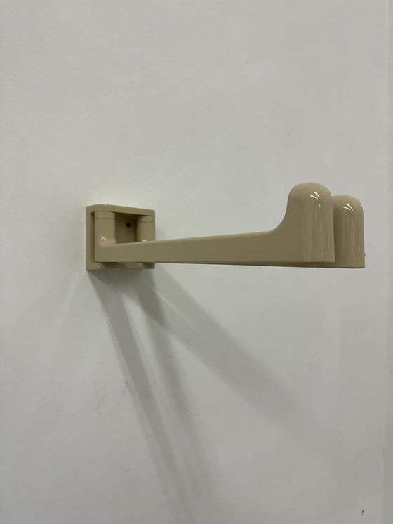 Image 1 of Jaren 70 Handdoeken Rek Handdoek Rekje Beige Vintage