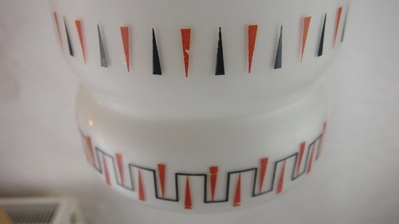 Image 1 of Lampada a sospensione vintage in opalino, lampada da soffitto moderna di metà secolo, francese, anni '60, Lunel