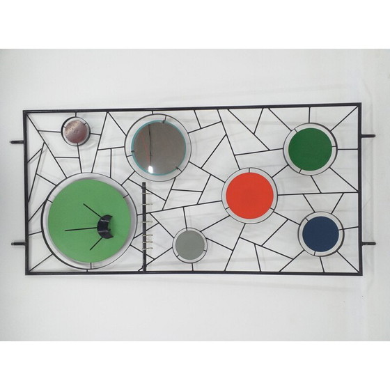 Image 1 of Vintage wall coat rack with mirror, Italy 1960