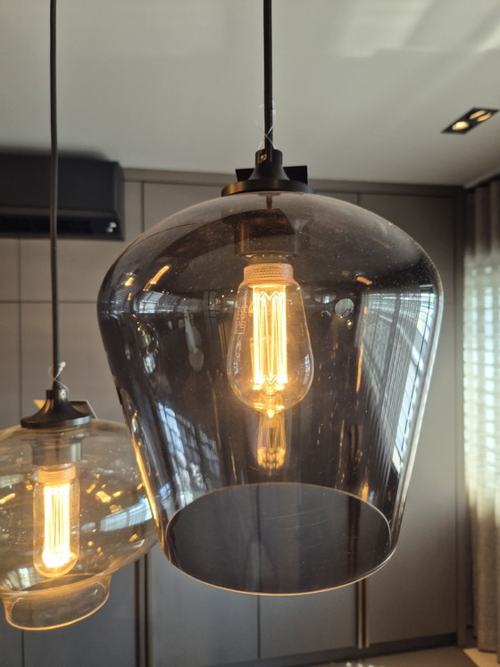 By Eve mix glass pendant lights on ceiling plate 9 pieces – Pendant lamps, Wood (photo 6 of 13)