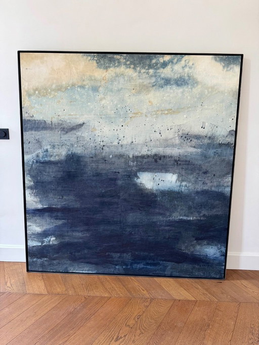 Juan Manuel Gómez – Denim-Inspired Artwork (163 x 153 cm)