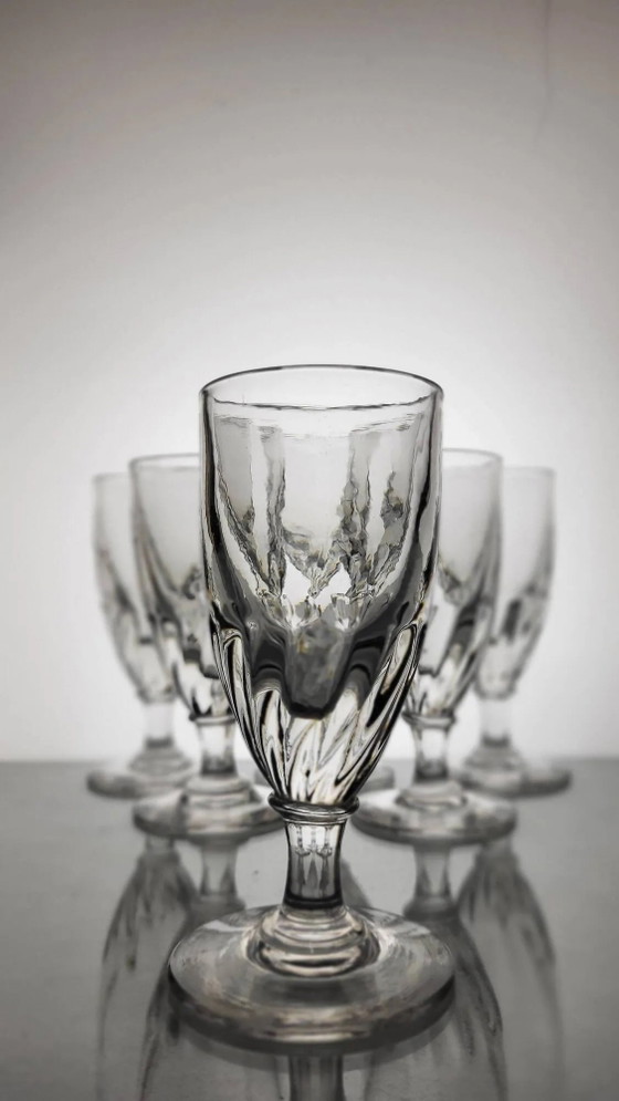 6 bicchieri da vino/assenzio del XIX secolo – Bicchieri e caraffe, Cristallo, Vetro (photo 8 of 9)