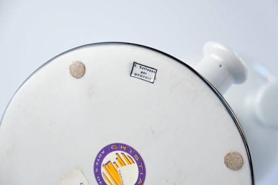 Image 1 of Ettore Sottsass Postmodern "Tigris" Porcelain Vase For Memphis Milano, 1983