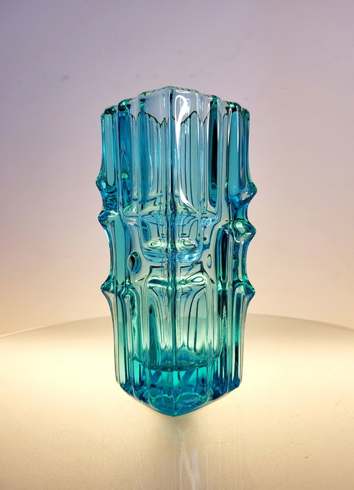 Vaso di design vintage in vetro, Vladislav Urban, Sklo Union Rosice, 1960, Slovacchia