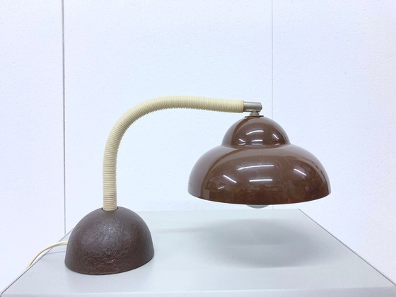 Image 1 of Temde Type 21 tafellamp in bruin jaren 70 design