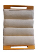 Vintage Danish Ottoman in the Style of Hans J. Wegner - 1960s, Reupholstered
