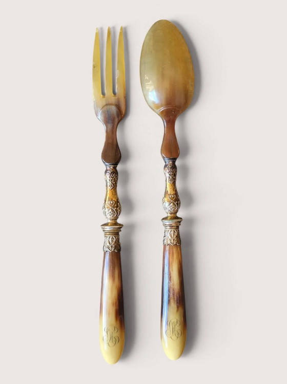 Posate da insalata argentate – Set di posate, Art Deco (photo 4 of 7)