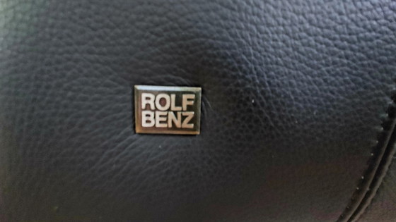 Image 1 of Fauteuil Rolf Benz SE 322, zwart leder