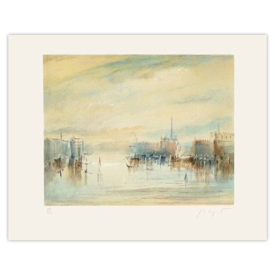 Jean Michel NOQUET Lithographie Signée Venise IV 1985 – Lithographies et sérigraphies, Paper (photo 5 of 5)