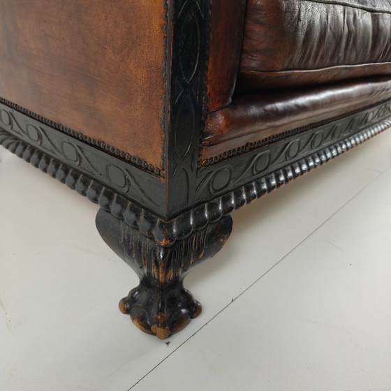 Image 1 of Panca da club Camelback in stile country dei primi del XX secolo