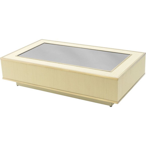 Vintage Couchtisch aus Messing von Tommaso Barbi, 1970