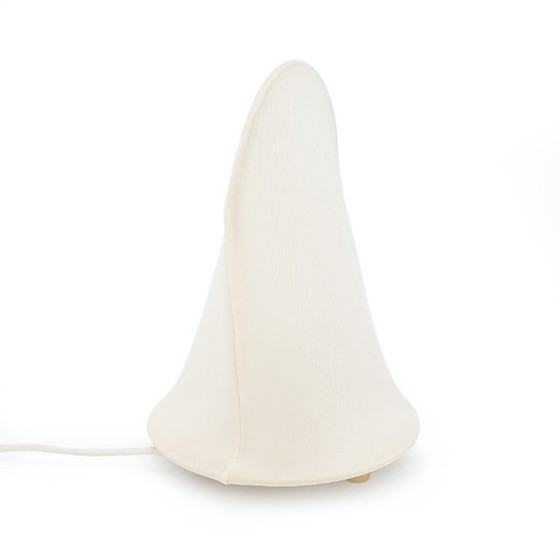 Image 1 of Lámpara de sobremesa con pantalla de tela, años 70