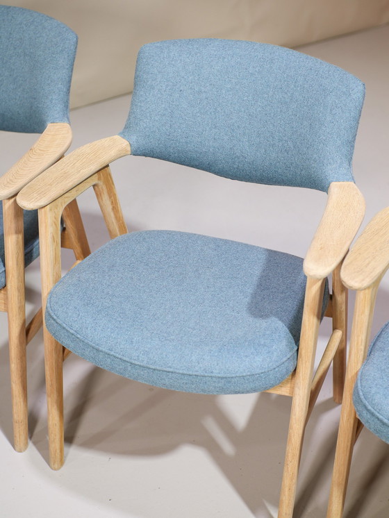 Image 1 of 6x Erik Kirkegaard 43 Dining Chairs Oak Danish
