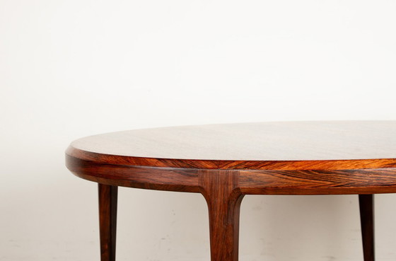 Image 1 of Mesa de centro danesa redonda en palisandro modelo 283 de Johannes Andersen para CF Christensen Silkeborg 1960.