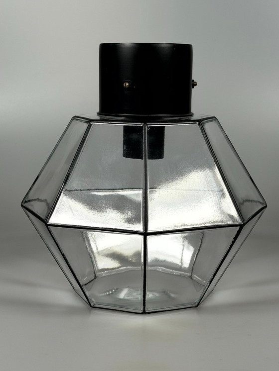 Image 1 of 1960s/70s Plafoniere ceiling lamp by Glashütte Limburg, Germany, Space Age